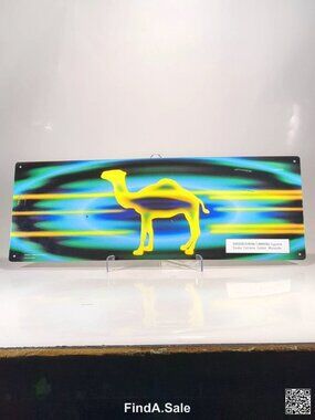 Camel Cigarettes Vintage Metal Sign, Neon-Style Graphics